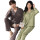 Men's Cotton Pajamas,Turn Down Collar Couple Pajamas Solid Simple Sleepwear Wholesale