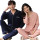 Men's Long Sleeve Pajamas,Cartoon and Solid Design Knitting Couple Winter Cotton Sleepwear Set Custom Size