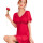 Breathable Ice Silk Summer Sweet Palace Style Lace Nightwear Pajamas with Built In Bra