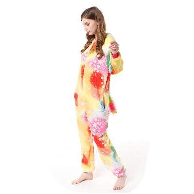 Animal Pyjamas Womens,at Party Home Wear,Cute and Fancy Print with Cartoon,Wholesale Nightwear Flannel
