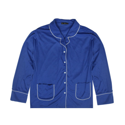 Long Sleeve Woman Pajamas,Two Piece Solid Cotton Turn-down Collar Bedroom Sleepwear