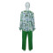 Long Sleeve Women's Sleepwear, Fresh Floral V-neck Lounge Wear PJ Set Customization