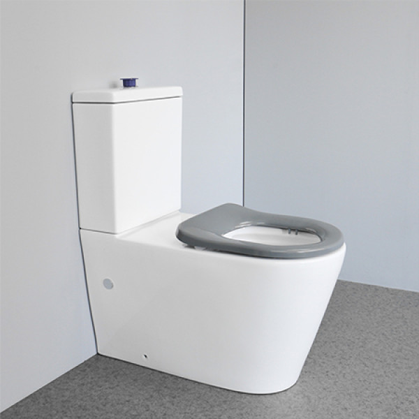 Disabled toilet supplier length 800mm handicapped standard two piece rimless toilets