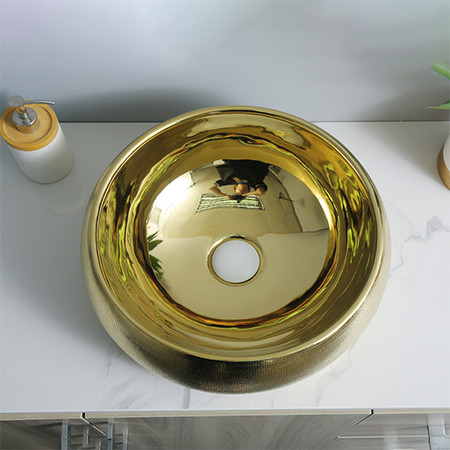 Luxus Stil Zeichenprozess Sanitärkeramik Waschbecken Badezimmer goldene Farbe einzigartige Waschbecken Waschbecken Großhandel