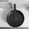 Round ceramic matte black art countertop bathroom wash basin wholesale
