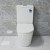 WC marca de dos piezas inodoro marca de agua estándar australiano de nuevo a pared inodoro sin reborde al por mayor