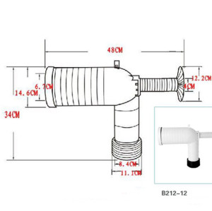 Watermark L-trap adaptor PVC drainage pipes (for Water System)