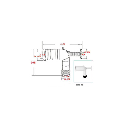 Watermark L-trap adaptor PVC drainage pipes (for Water System)