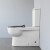 Behinderte Standard 3L / 4.5L Dual-Flush randloses Wasserzeichen zweiteilige Toilette Keramik-Deaktiviertoiletten