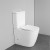 Modernes australisches Standardbadezimmer Keramik Dual Flush randlose bodenmontierte zweiteilige Toiletten