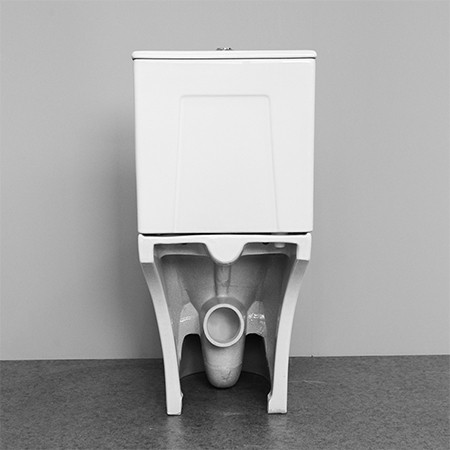 Doble descarga estándar australiano marca de agua P-trap wc baño inodoro de dos piezas inodoro de cerámica inodoro sin borde inodoro pequeño al por mayor