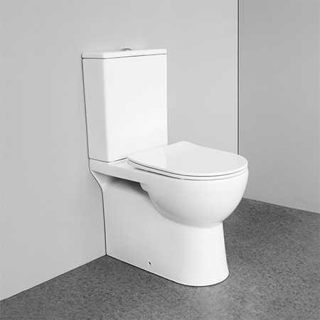Wasserzeichen Toilette Doppelspülung randlose weiße Keramik zweiteilige WC australische Standard Toilette