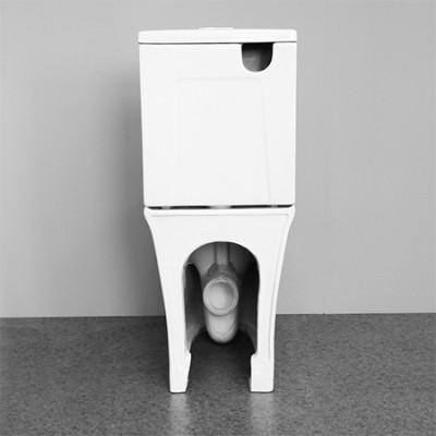 European standards floor mounted dual flush watermark P-trap two piece toilet