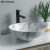 Water transfer printing sinks ceramic round countertop basin for Bathroom vanity