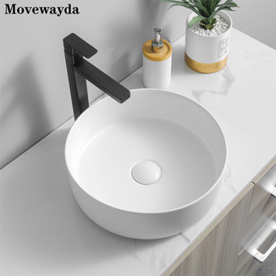 Современный стиль приемлемый индивидуальный матовый белый цвет керамические раковины для ванной комнаты столешница умывальник