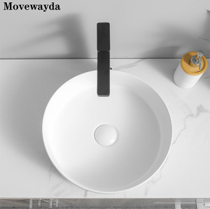 Modernes Stil akzeptabel kundenspezifische matte weiße Farbe Keramik Waschbecken Arbeitsplatte Waschbecken