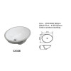 Length 470mm semi-recessed oval undermount basin sink for bathroom