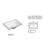 Length 455mm semi-recessed rectangle undermount basin sink for bathroom use