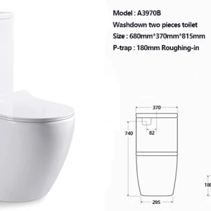 MWD Badezimmer WC Waschbecken Toilette zweiteilige Sanitärkeramik Weiß Keramik WC Toilette
