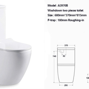 Inodoro de lavabo del wc del cuarto de baño de MWD inodoro de cerámica blanco de dos piezas del wc de las mercancías sanitarias