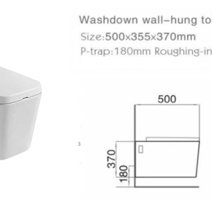 Wandtoilette neueste Design Keramik einteilig kleine kompakte Design P-Falle Wandtoilette