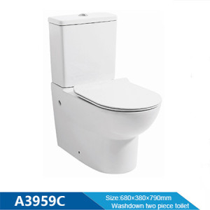 Watermark and WELs certificated washdown two piece toilet for bathroom