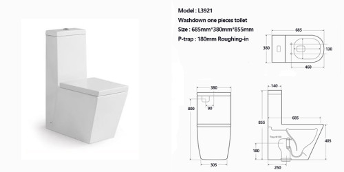 Zweiteilige Toilette P-Trap Toilette Doppelspülung zurück zur Wand Toilette randlose Toilette weiße Farbe Keramik WC australischen Standard Toiletten