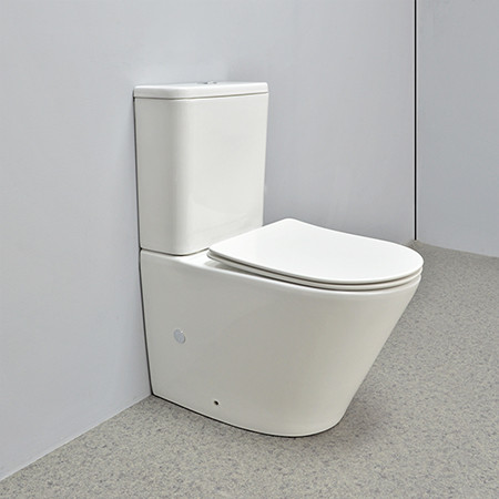 Australien Standard wassersparende Toilette Bad Keramik modernes Design WC Toilette zurück an die Wand randlose Toilette zweiteilige Toiletten Großhandel