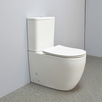 bathroom comfort height toilet floor mounted rimless toilet p-trap back to wall