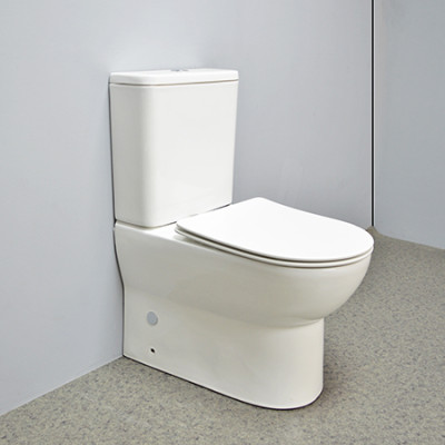 Оптовый керамический унитаз без оправы p-trap унитаз с двойным сливом 3 / 4.5L спина к стене двухкомпонентный унитаз плотно соединенный туалет туалет ванная сантехника туалет