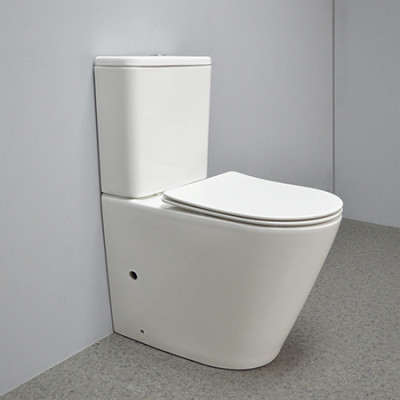 Moderne Keramik Komfort Höhe Toilette weiße Farbe randlose Toilette P-Falle zurück an die Wand Toilette Sanitärkeramik WC WC Toilette Suite