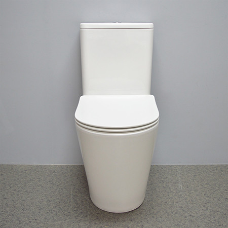 Inodoro de altura de confort de cerámica de estilo moderno inodoro sin reborde de color blanco p-trap de nuevo a la pared inodoro artículos sanitarios baño wc inodoro suite