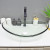 clear tempered glass wash basin round shape counter top washbasin for hotel