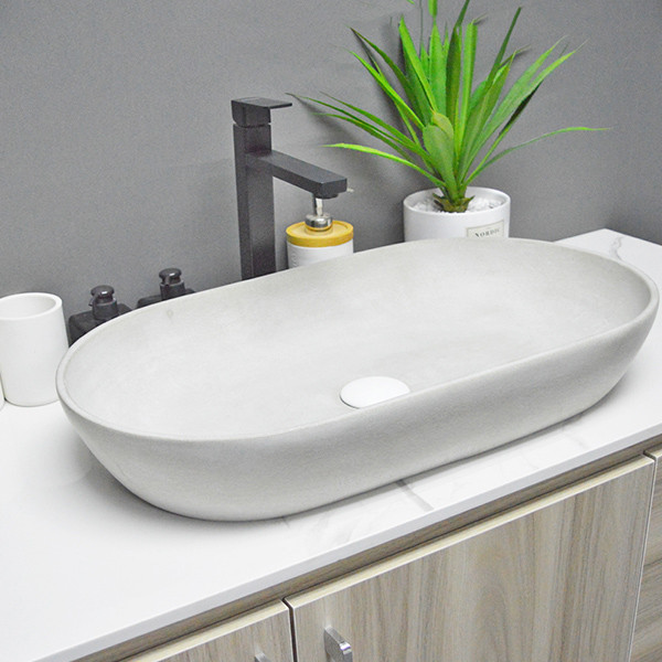 Cement concrete sanitary washbasin sink for bathroom made in China