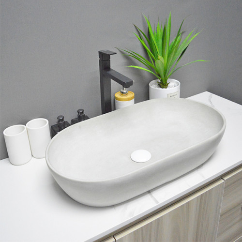 Cement concrete sanitary washbasin sink for bathroom made in China