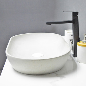 Cement concrete sanitary washbasin sink for bathroom made in China