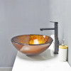 lucency glass round counter top wash basin bathroom sinks vessels for hotel