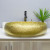 Großhandel galvanisieren goldenes Waschbecken Waschbecken ovale Form Aufsatzbecken