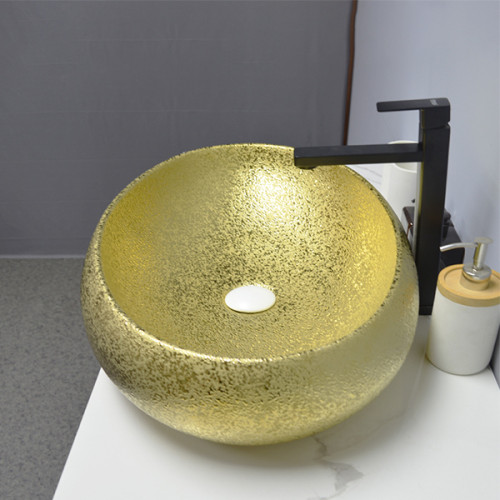 Оптовая гальваническая золотая раковина для умывальника, раковина овальной формы, столешница