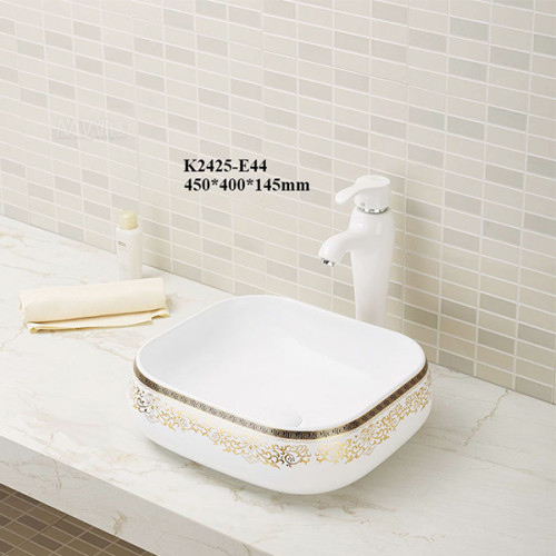 Square ceramic sinks sanitary ware countertop wash basin bathroom sink
