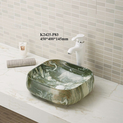 Square ceramic sinks sanitary ware countertop wash basin bathroom sink