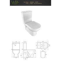 China Factory Supplier Bathroom Creamic Sanitary Ware Two Piece Watermark Toilet