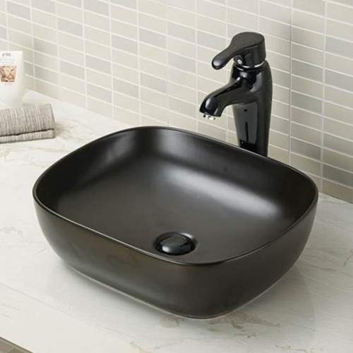 Modernes Badezimmer rechteckige glänzende bunte Conutertop-Waschbecken aus Keramik
