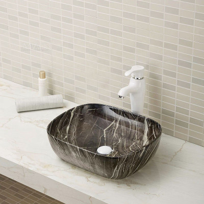 rectangular sanitary ware modern bathroom sink bowl marble wash hand basins