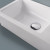 Ahorro de espacio Rectángulo Lavabo de cerámica blanco Pequeño soporte de pared para colgar para el baño