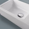Space saver Rectangle White Ceramic wash Basin Small Wall Mount hang for bathroom
