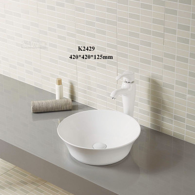 Good quality sink ceramic round shape countertop wash basin for bathroom