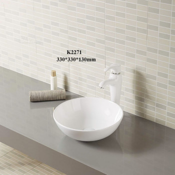 Round shape various color glaze matte countertop Installation basin for bathroom