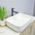 Wash basin ceramic white color rectangle shape sink counter top basin for bathroom