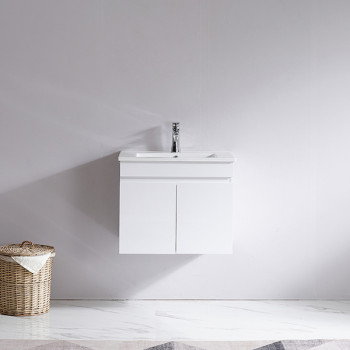 Factory customized wall hung mounted single sink bathroom floating vanity cabinets